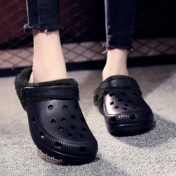 Crocs Noirs Fourrées Homme