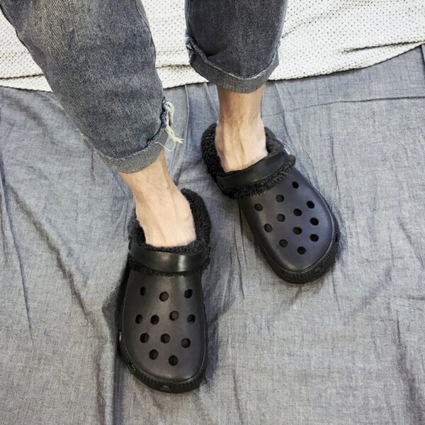 Crocs Noirs Fourrées Homme