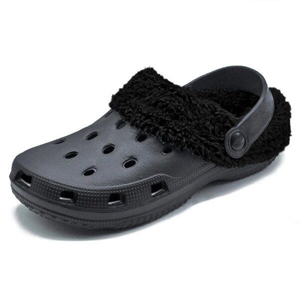 Crocs Noirs Fourrées Homme