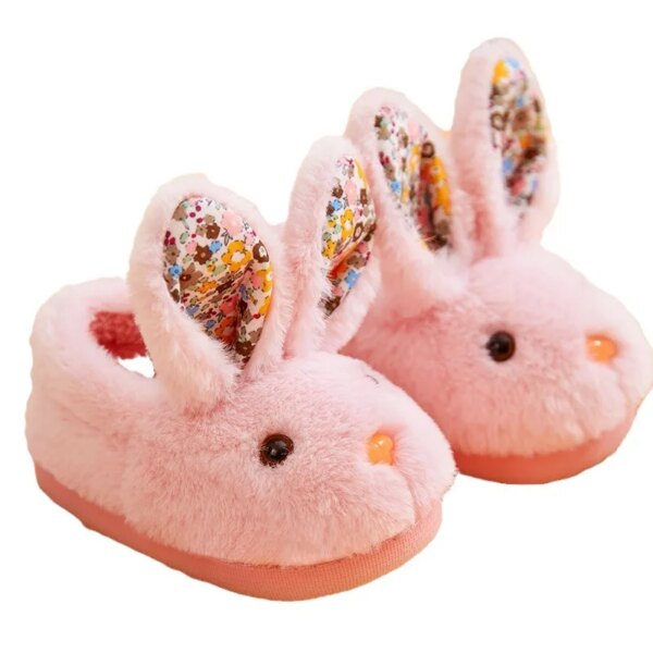 Chausson Montant Rose Lapin Enfant