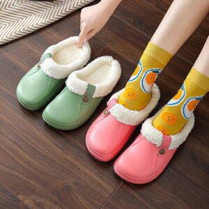 Chaussons Sabots Fourrés Femme