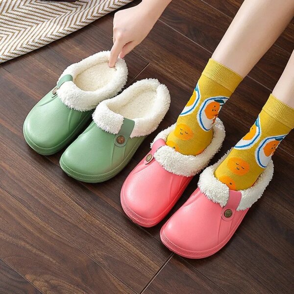 Chaussons Sabots Fourrés Femme