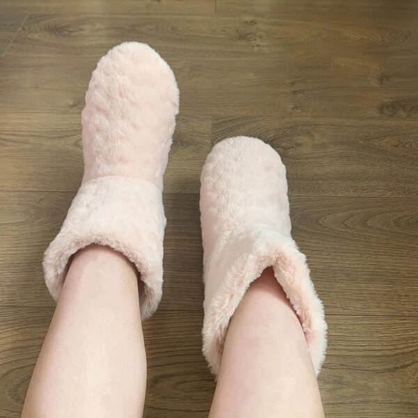 Chaussons Fourrés Montant en Laine pour Femme