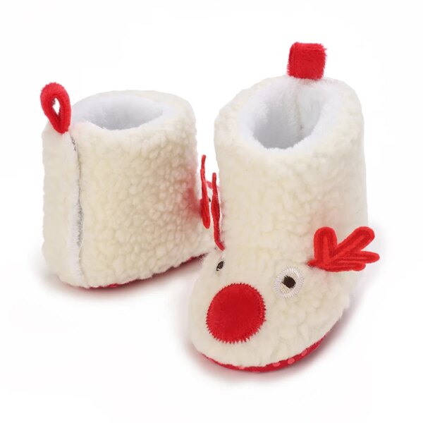 Chaussons Bébé Fourrés Noël