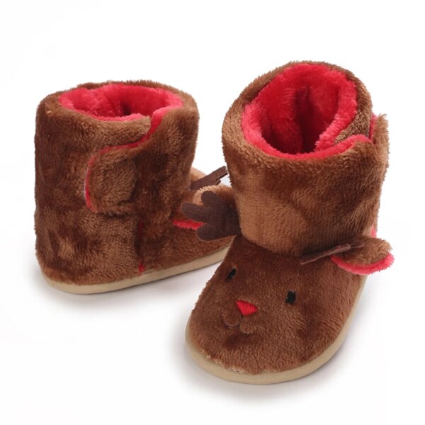 Chaussons Bébé Fourrés Noël