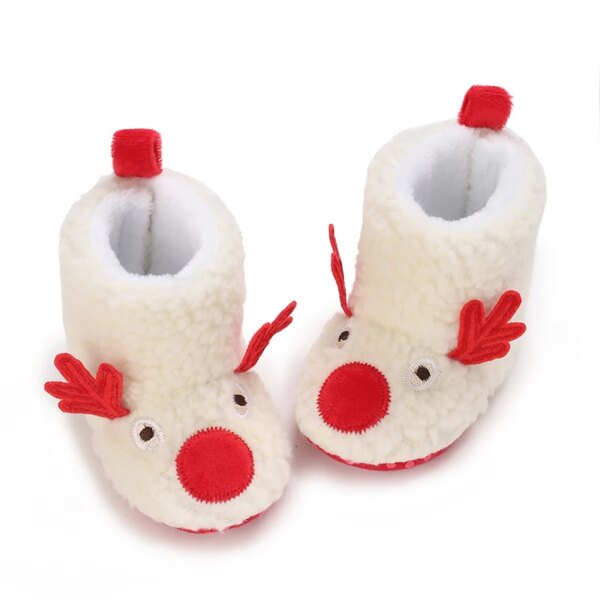 Chaussons Bébé Fourrés Noël