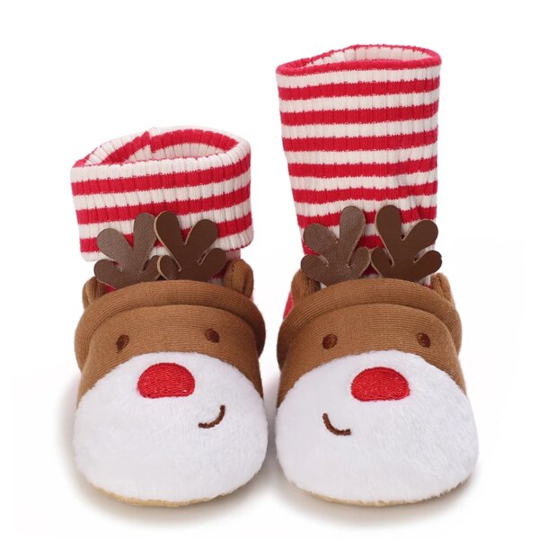 Chaussons Bébé Fourrés Noël