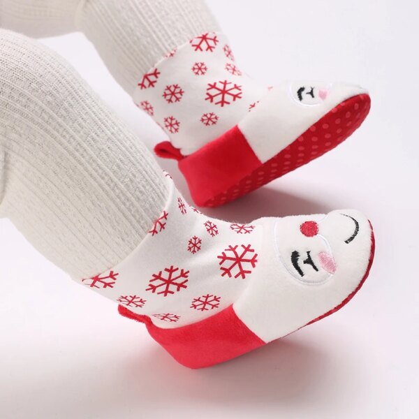 Chaussons Bébé Fourrés Noël