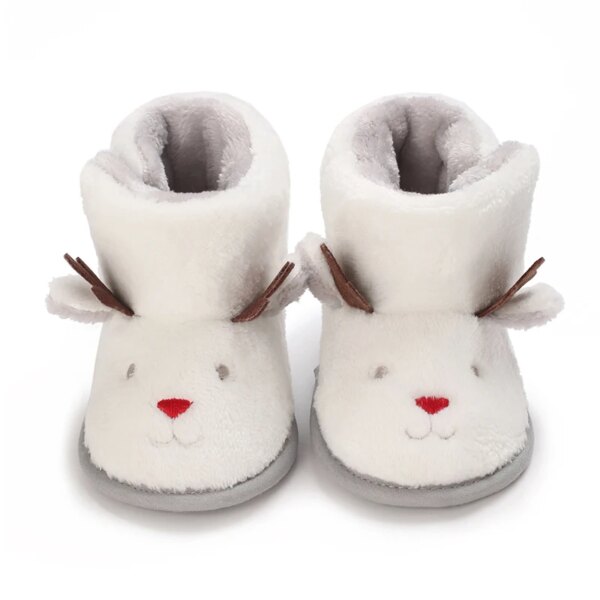 Chaussons Bébé Fourrés Noël