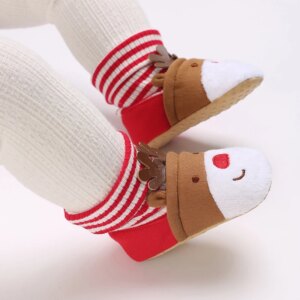 Chaussons Bébé Fourrés Noël