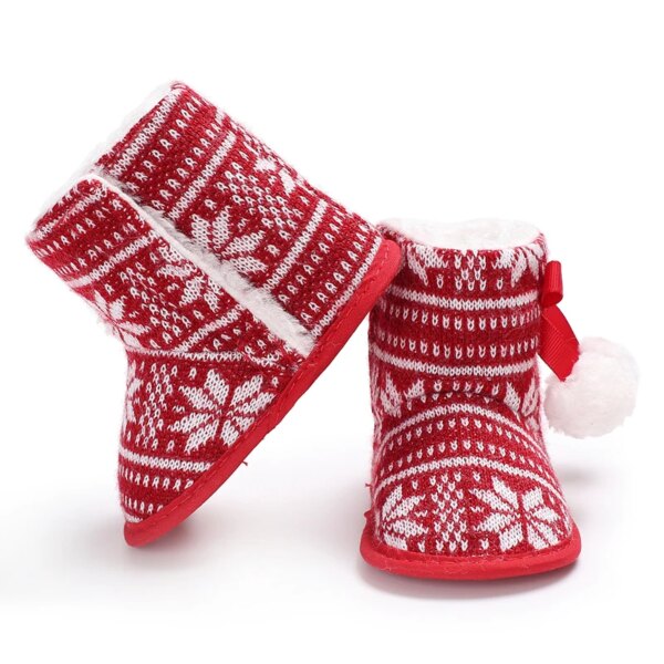 Chaussons Bébé Fourrés Noël