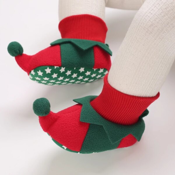 Chaussons Bébé Fourrés Noël