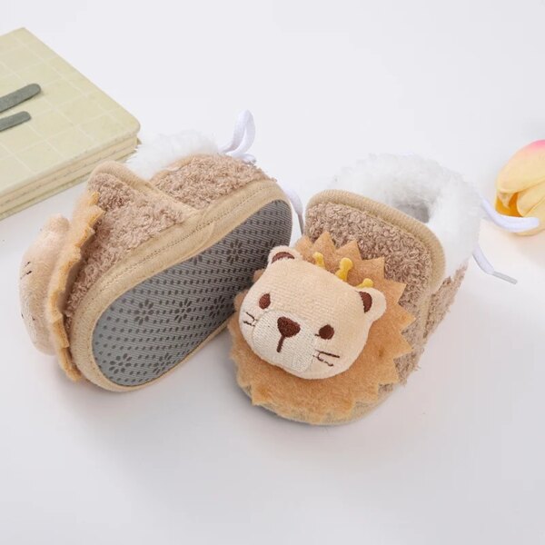 Chaussons Fourrés Animaux Bébé