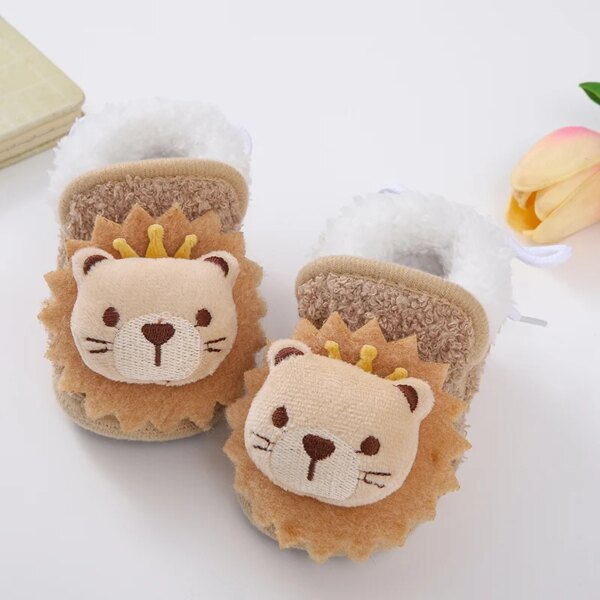 Chaussons Fourrés Animaux Bébé