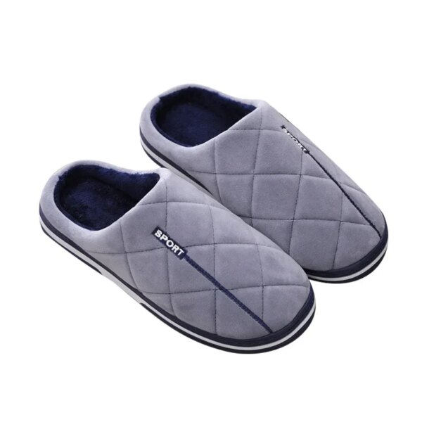 Pantoufle Homme Moumoute pour Pied Large