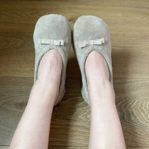 Chaussons Ballerines Fourrées en Peluche pour Femme