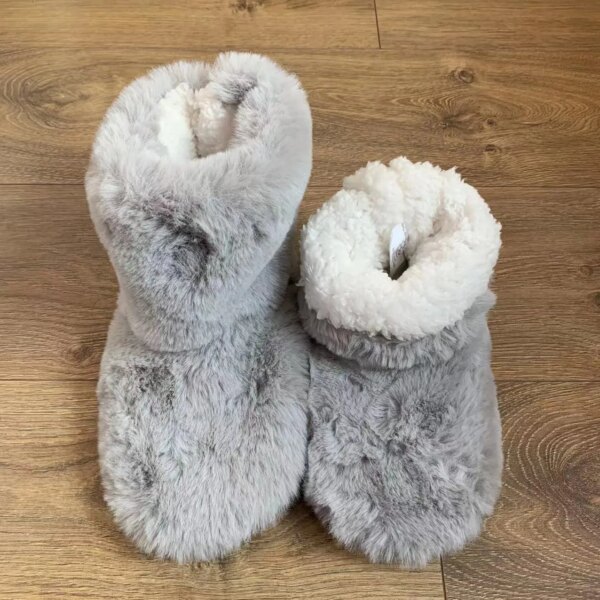 Chaussons Bottillons Fourrés Peluche pour Femme