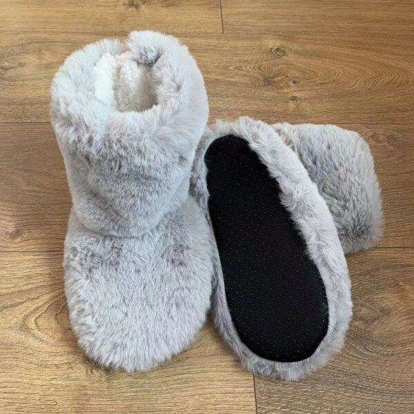 Chaussons Bottillons Fourrés Peluche pour Femme