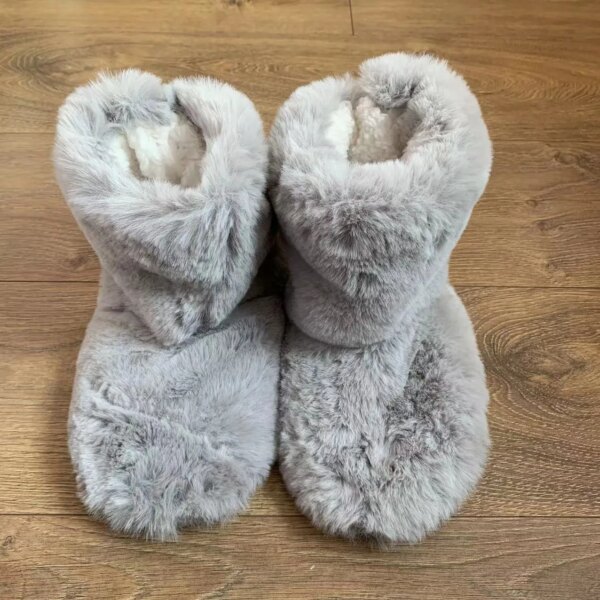 Chaussons Bottillons Fourrés Peluche pour Femme