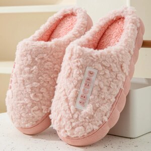 Chausson Fourrure Rose Sherpa