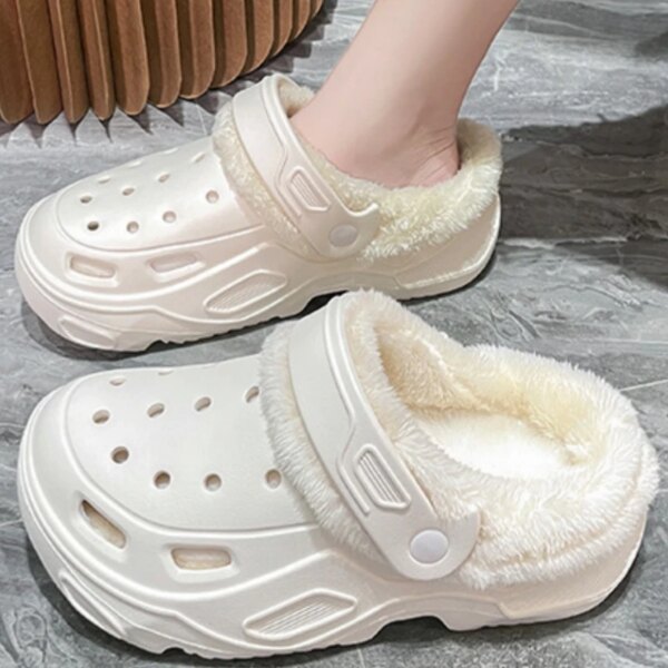 Crocs Plateforme Fourrée Fourrure pour Adultes