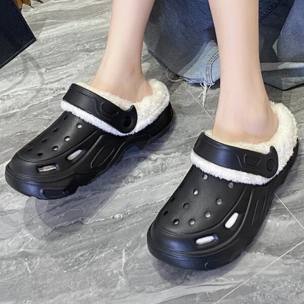 Crocs Plateforme Fourrée Fourrure pour Adultes