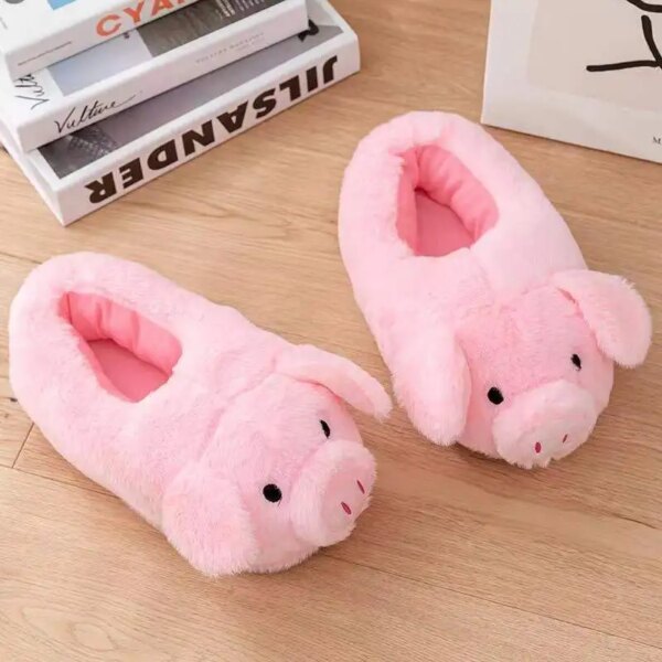 Gros Chausson Peluche Femme Cochon