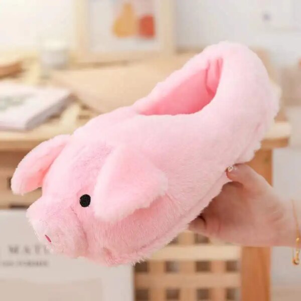 Gros Chausson Peluche Femme Cochon