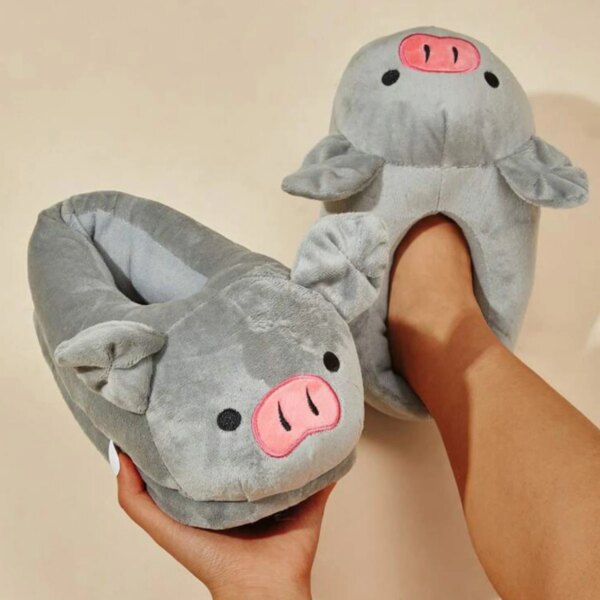 Gros Chausson Peluche Femme Cochon