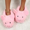 Gros Chausson Peluche Femme Cochon