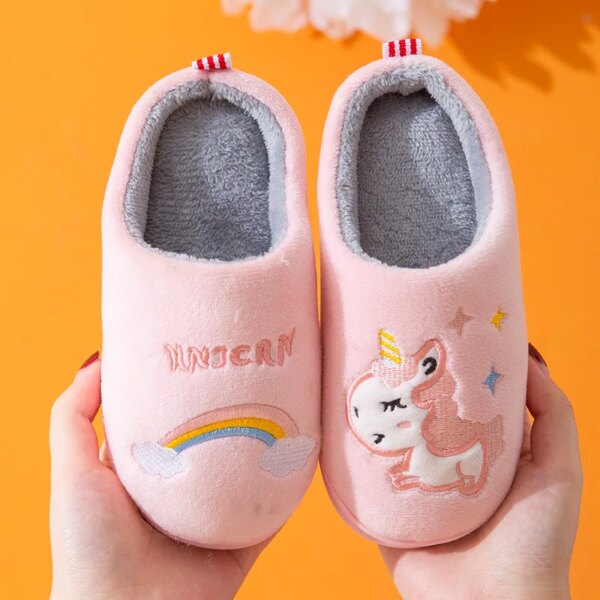 Chausson Peluche Licorne pour Fille Enfant