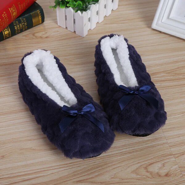 Chaussons Souple Peluche Fourrés Femme